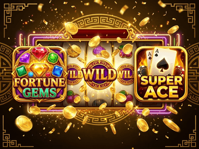 Premium online casino interface with golden slots